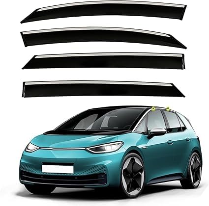 4 Stück Auto-Windabweiser Für VW ID3 MK1 2021, vordere und hintere Seitenfenster-Visier, Regen- und Rauchschutz Autozubehör von ZCXUIE