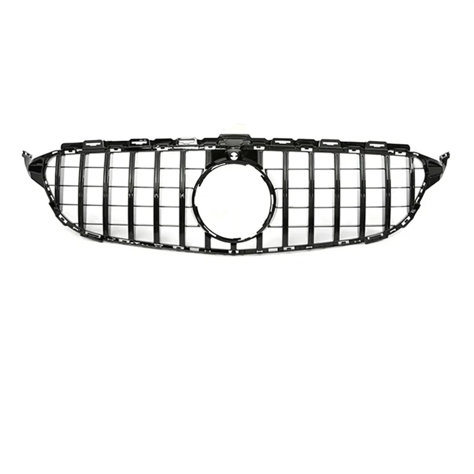 Auto Front Kühlergrille Für Benz C Klasse W205 2015-2018 Auto Racing Kühlergrill Oberen Stoßfänger Haube Mesh Grill Frontgrills(GT Black with) von ZCera