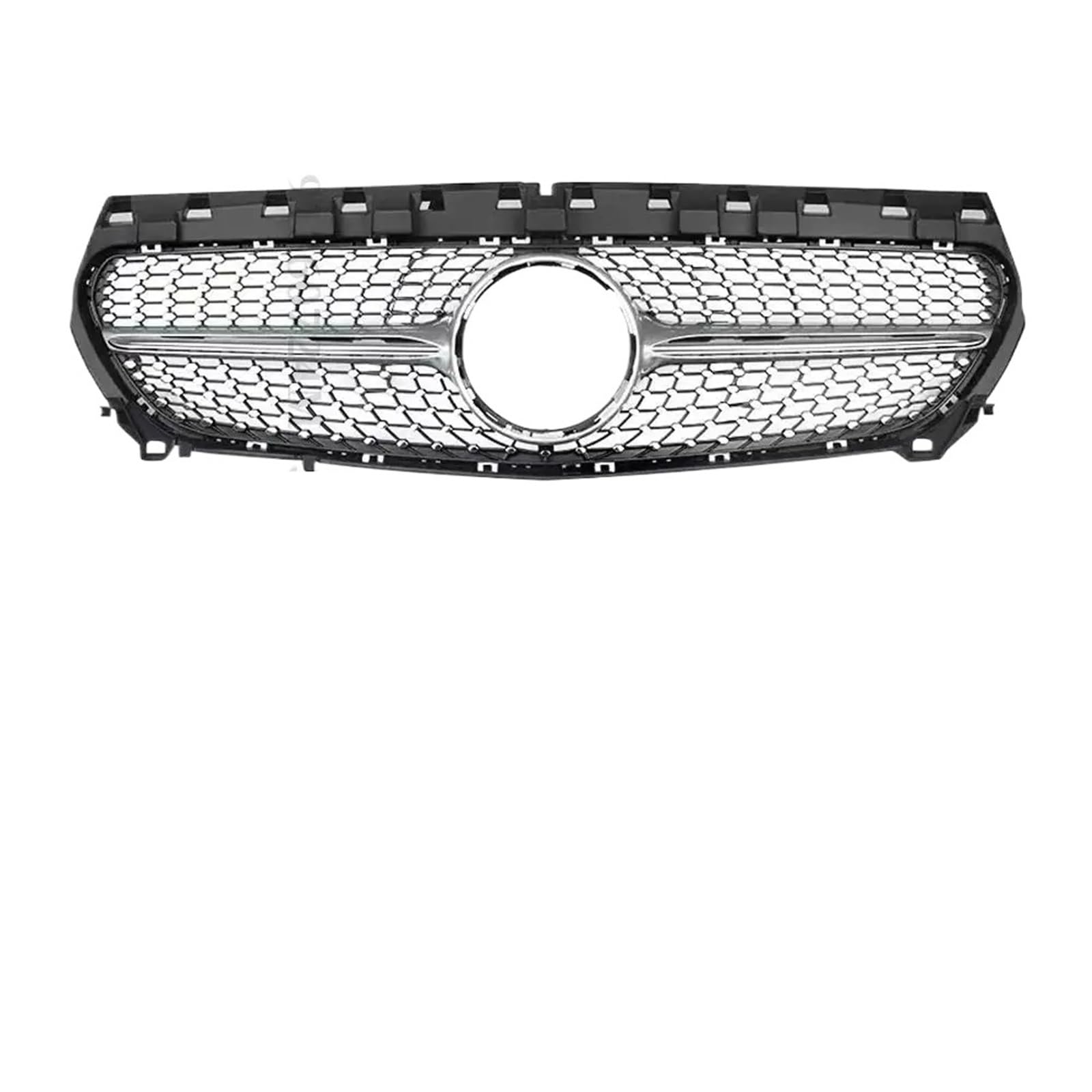 Auto Front Kühlergrille Für Benz C117 W117 Für CLA 2013 2014 2015 2016 2017 2018 2019 Tuning Facelift Frontstoßstangengrill Einlassgrill GT Diamant Frontgrills(Diamond Silvery) von ZCera