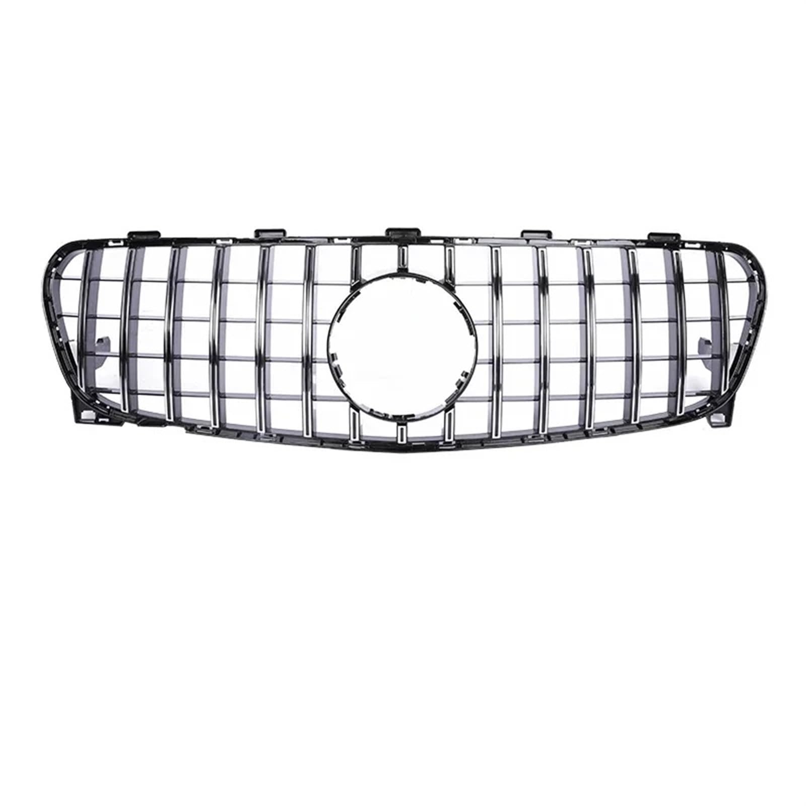 Auto Front Kühlergrille Für Benz Für GLA Klasse X156 GLA200 GLA250 2013-2019 GTR Stil Schwarz/Silber Auto Front Racing Grille Stoßstange Grill Frontgrills(17-19 GT Silver) von ZCera