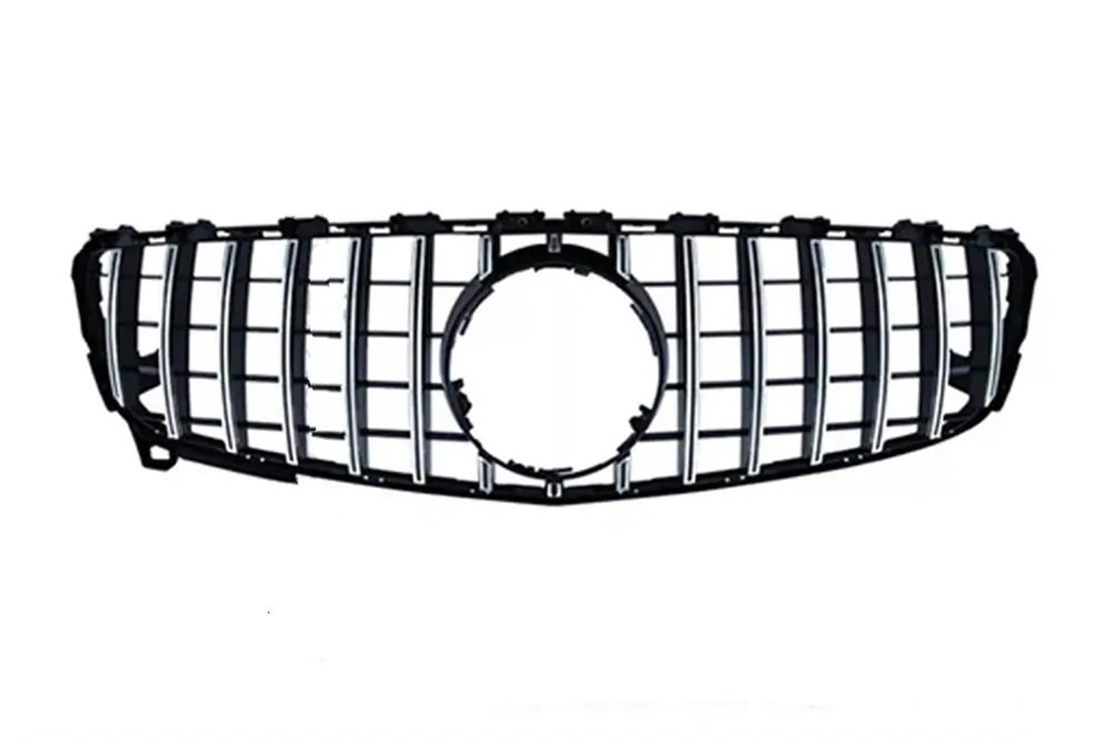 Auto Front Kühlergrille Für Benz Für GLA X156 2014-2019 Modifizierter Haubeneinlass Mesh Trim Styling Frontstoßstangengrill Renngrill Frontgrills(2017-2019 GT Silver) von ZCera