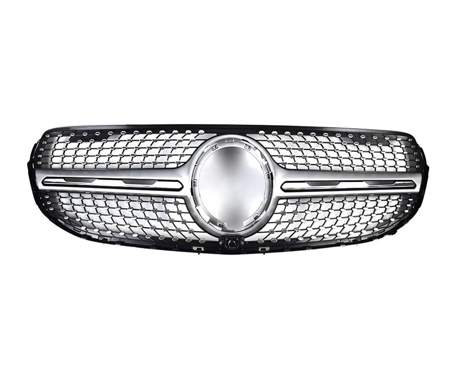 Auto Front Kühlergrille Für Benz Für GLC X253 2019-2021 GT Diamond Style Modifiziertes Bodykit Tuning Hood Mesh Frontstoßstangengrill Renngrillgitter Frontgrills(DM Silvery) von ZCera