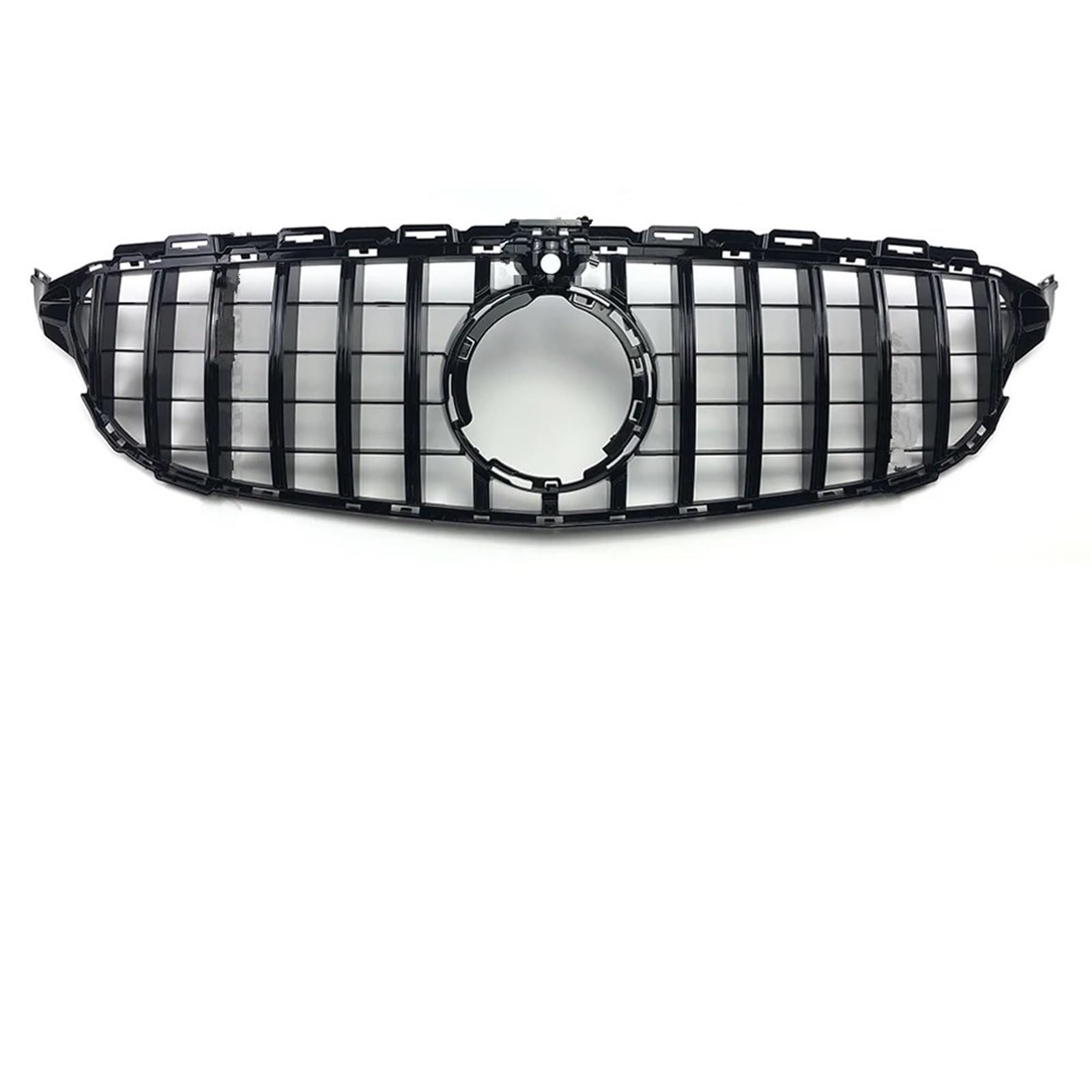 Auto Front Kühlergrille Für Benz W205 C205 S205 Für AMG C 2014-2021 GTR GT Diamant Front Stoßstange Grille Racing Einlass Haube Grill Zentrum Mesh Frontgrills(19-21 GT Black -Cam) von ZCera