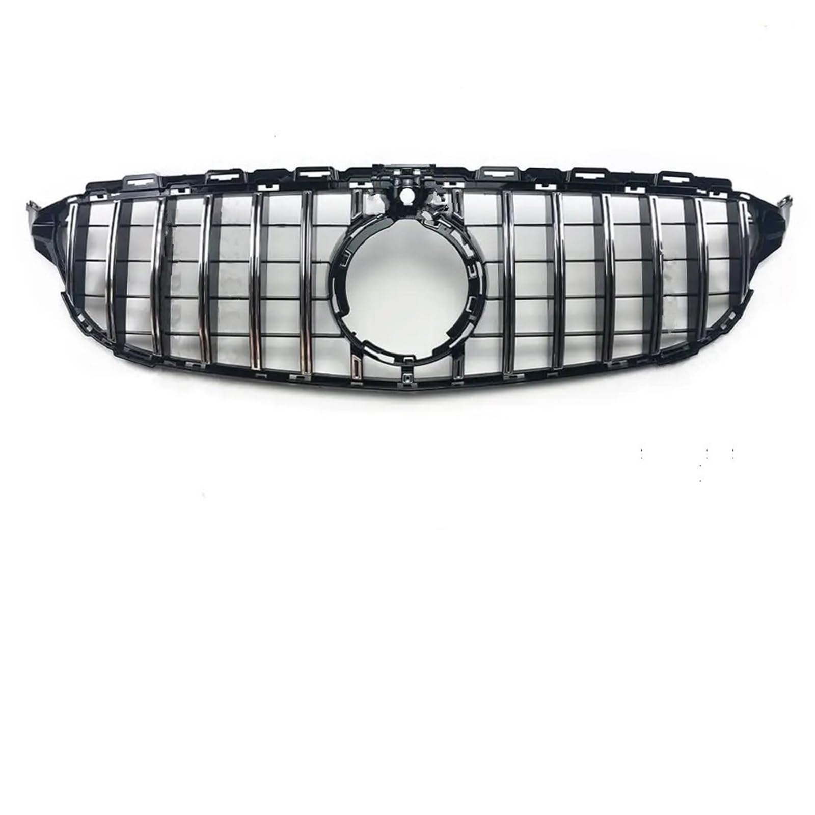 Auto Front Kühlergrille Für Benz W205 C205 S205 Für AMG C 2014-2021 GTR GT Diamant Front Stoßstange Grille Racing Einlass Haube Grill Zentrum Mesh Frontgrills(19-21 GT Silver -Cam) von ZCera