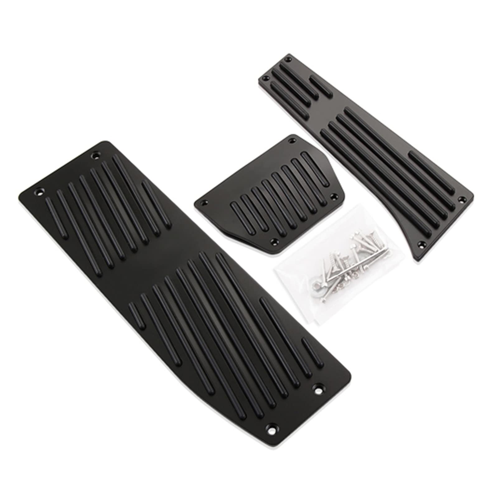 Auto Pedale Für 3 5 Serie E30 E32 E34 E36 E38 E39 E46 E87 E90 E91 Für X5 Für X3 Z3 Accelerator Bremse Fußstütze Pedal Pads Pedalkappen(Black Drill for AT) von ZCera