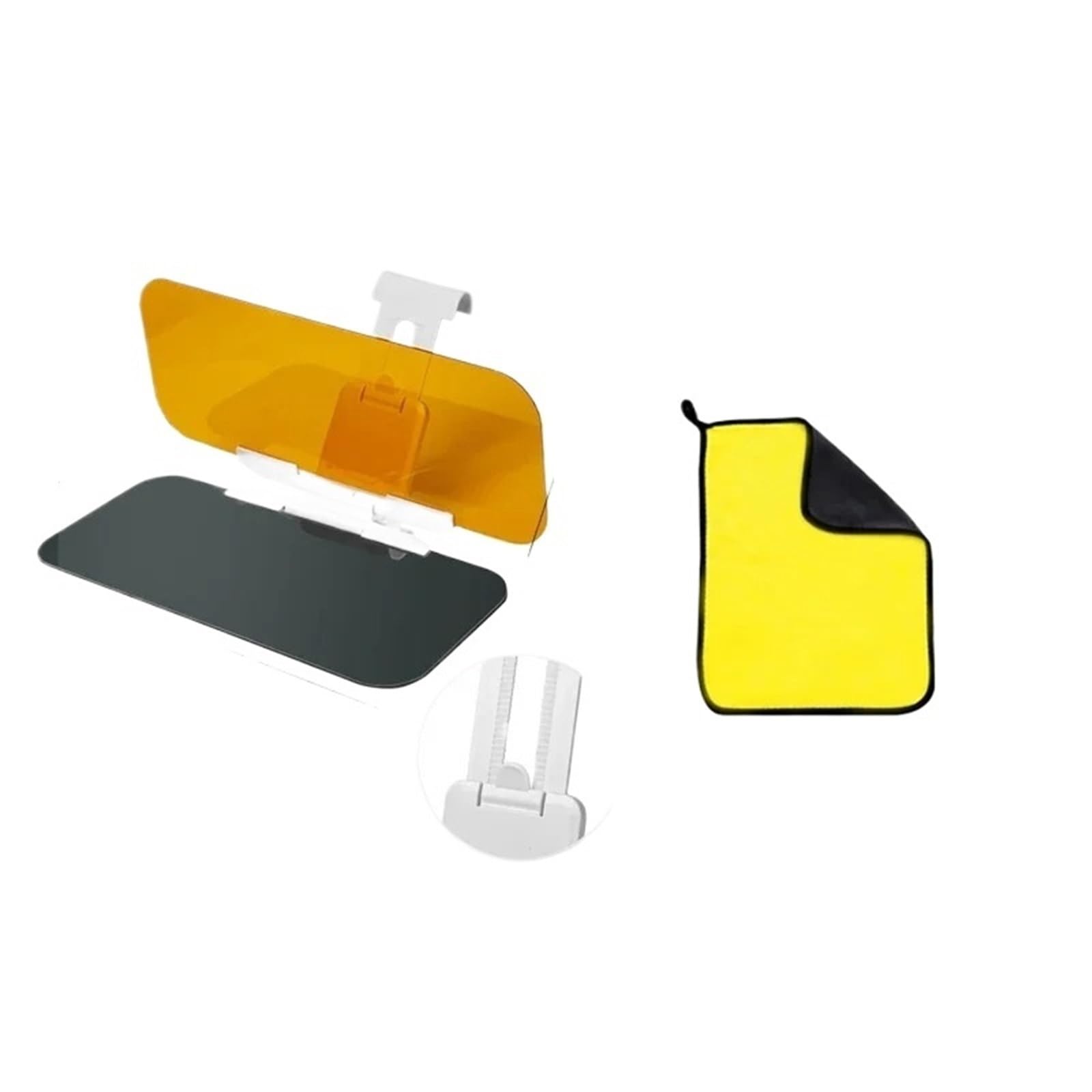 Car Interior Sun Visor Für Das Auto Sonnenblen HD Anti-Sonnenlicht Blendschutzbrille Tag- Und Nachtsicht Rückspiegel UV Klappbarer Flip Down Clear View Innenspiegel Sonnenblende(Set-2) von ZCera