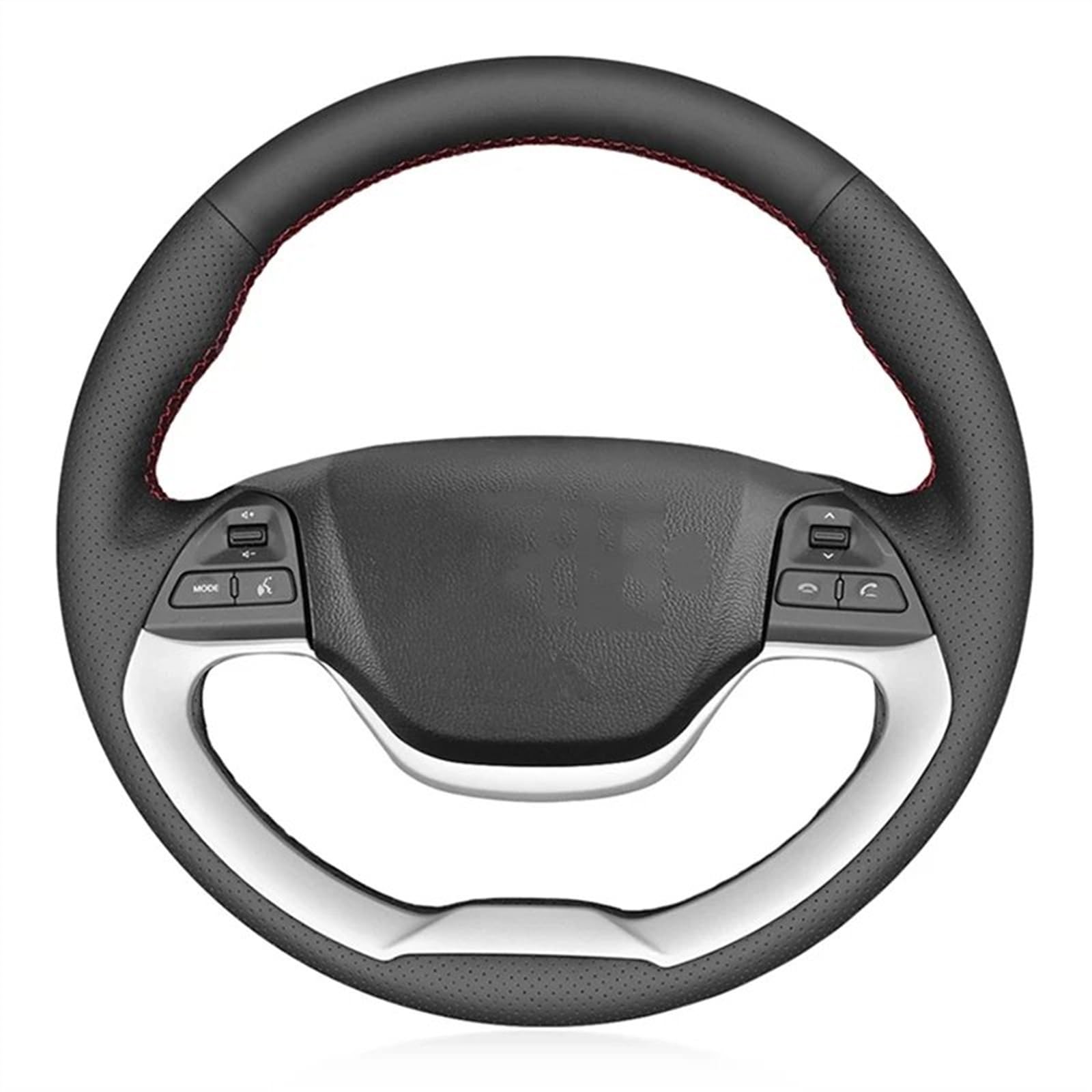 Lenkradabdeckungen Für Kia Für Morning Für Picanto 2011-2016 Geflecht Für Lenkrad, Individuell Angefertigte Originale DIY-Auto-Lenkradabdeckung Lenkradbezüge(Black Thread) von ZCera