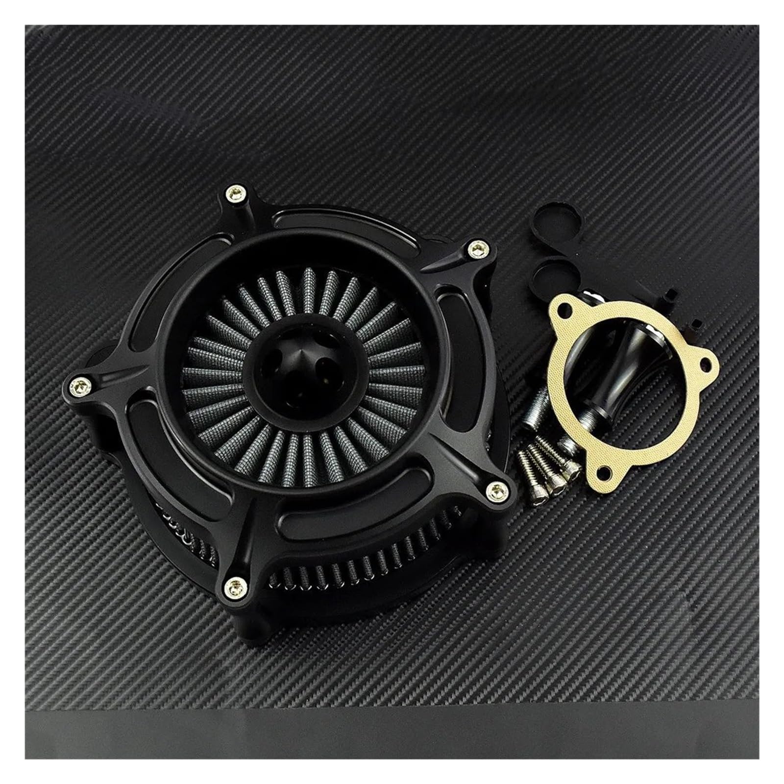 Luftfilter Motorrad Für Sportster XL 883 1200 Für Dyna Für V-Rod Für Softail Für Fat Boy Für Touring Für Ultra Für FLHR Für FLHX Motorrad Luftfilter Schwarz Ansaugfilter Motorrad Luftansaugfilter(Air von ZCera