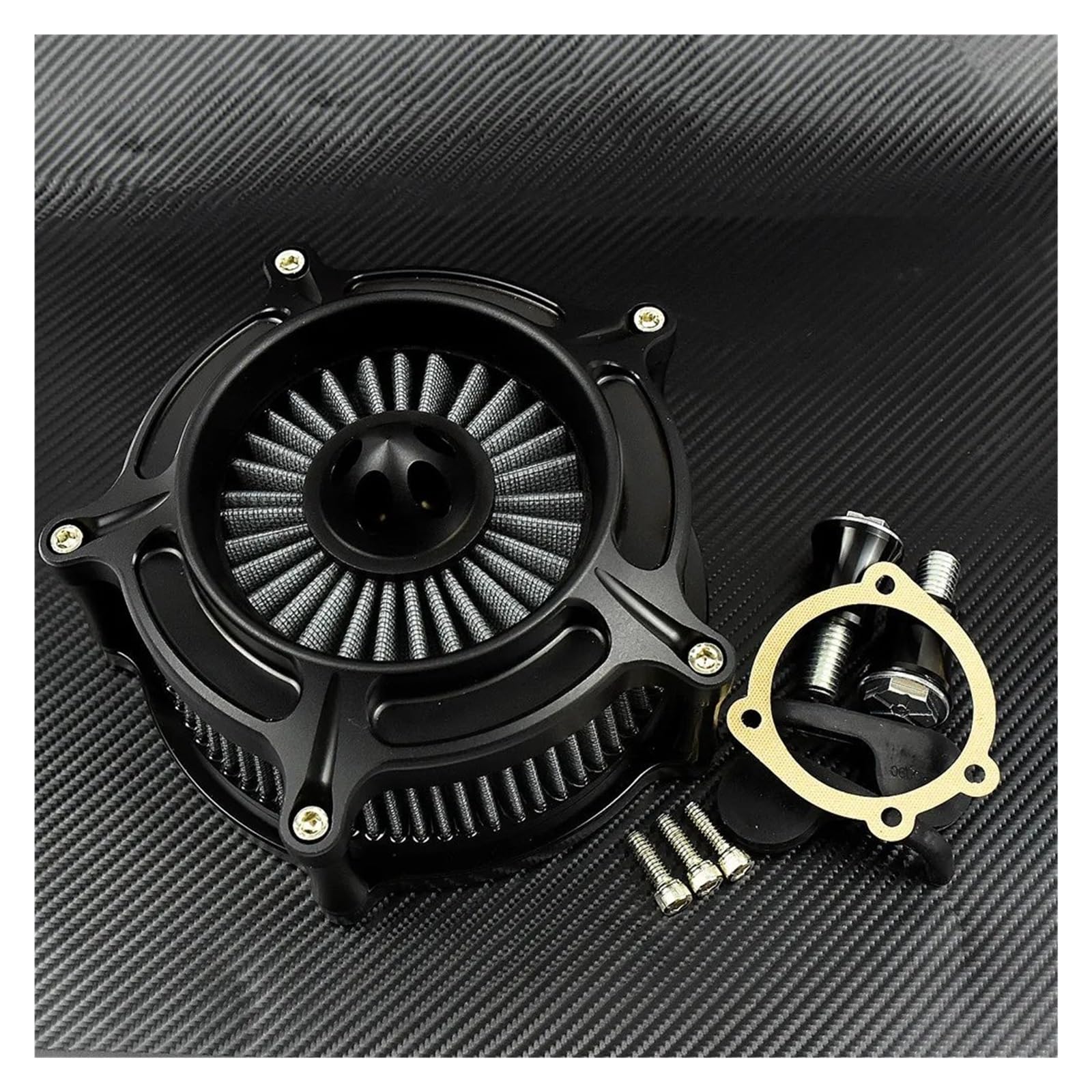 Luftfilter Motorrad Für Sportster XL 883 1200 Für Dyna Für V-Rod Für Softail Für Fat Boy Für Touring Für Ultra Für FLHR Für FLHX Motorrad Luftfilter Schwarz Ansaugfilter Motorrad Luftansaugfilter(Air von ZCera