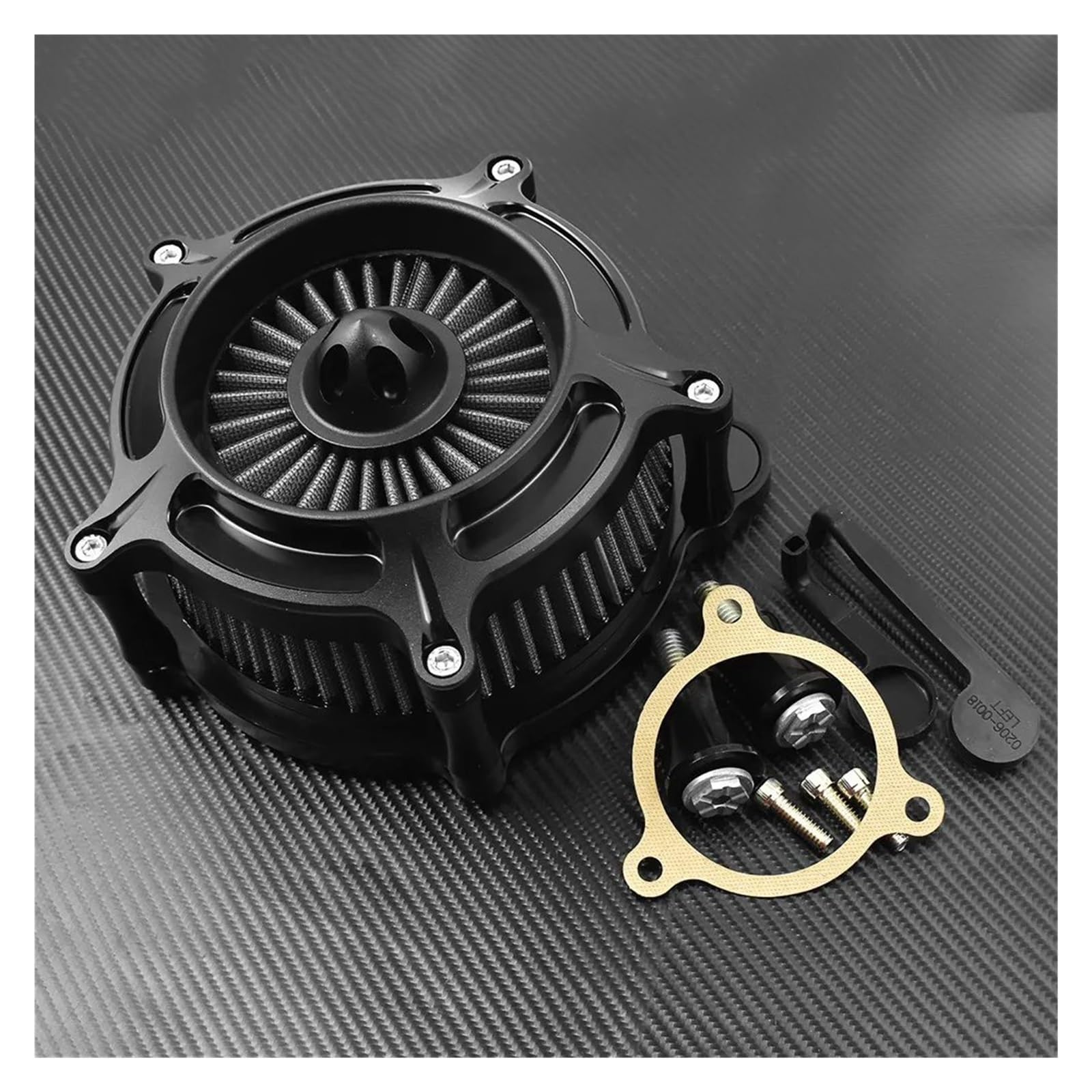 Luftfilter Motorrad Für Sportster XL 883 1200 Für Dyna Für V-Rod Für Softail Für Fat Boy Für Touring Für Ultra Für FLHR Für FLHX Motorrad Luftfilter Schwarz Ansaugfilter Motorrad Luftansaugfilter(Air von ZCera