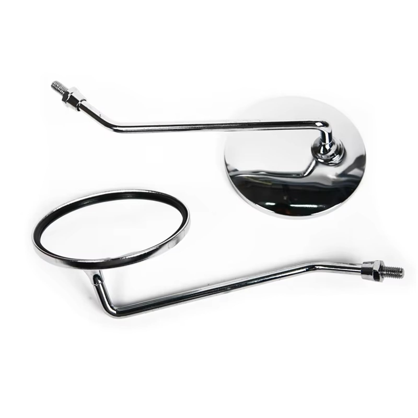 Motorrad Spiegel 2 Pieces/Paar Universal Motorrad Rückspiegel Runde Form Rearview Außenspiegel Für Motorrad Mit Motorrad Seitenspiegel(Long Rod) von ZCera