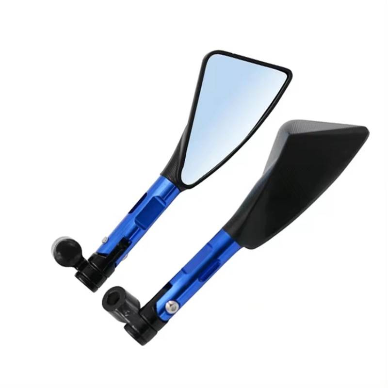 Motorrad Spiegel FÜR Gsxr 1000 K8 Universal Motorrad Spiegel CNC Aluminium Rearview Außenspiegel Motorrad Seitenspiegel(Blue) von ZCera