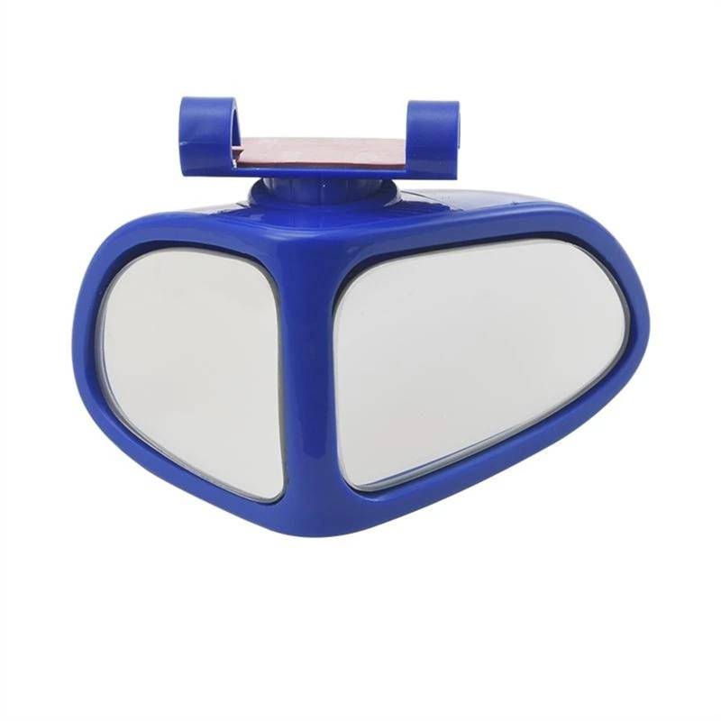 Spiegelglas Ersatz Auto Umkehren Kleine Runde Spiegel Vorne Und Hinten Rad Weitwinkel Spiegel Doppelseitige Hilfs Rückspiegel 360 Grad Blind Außenspiegel Asphärisch(Blue Co-Pilot seat) von ZCera