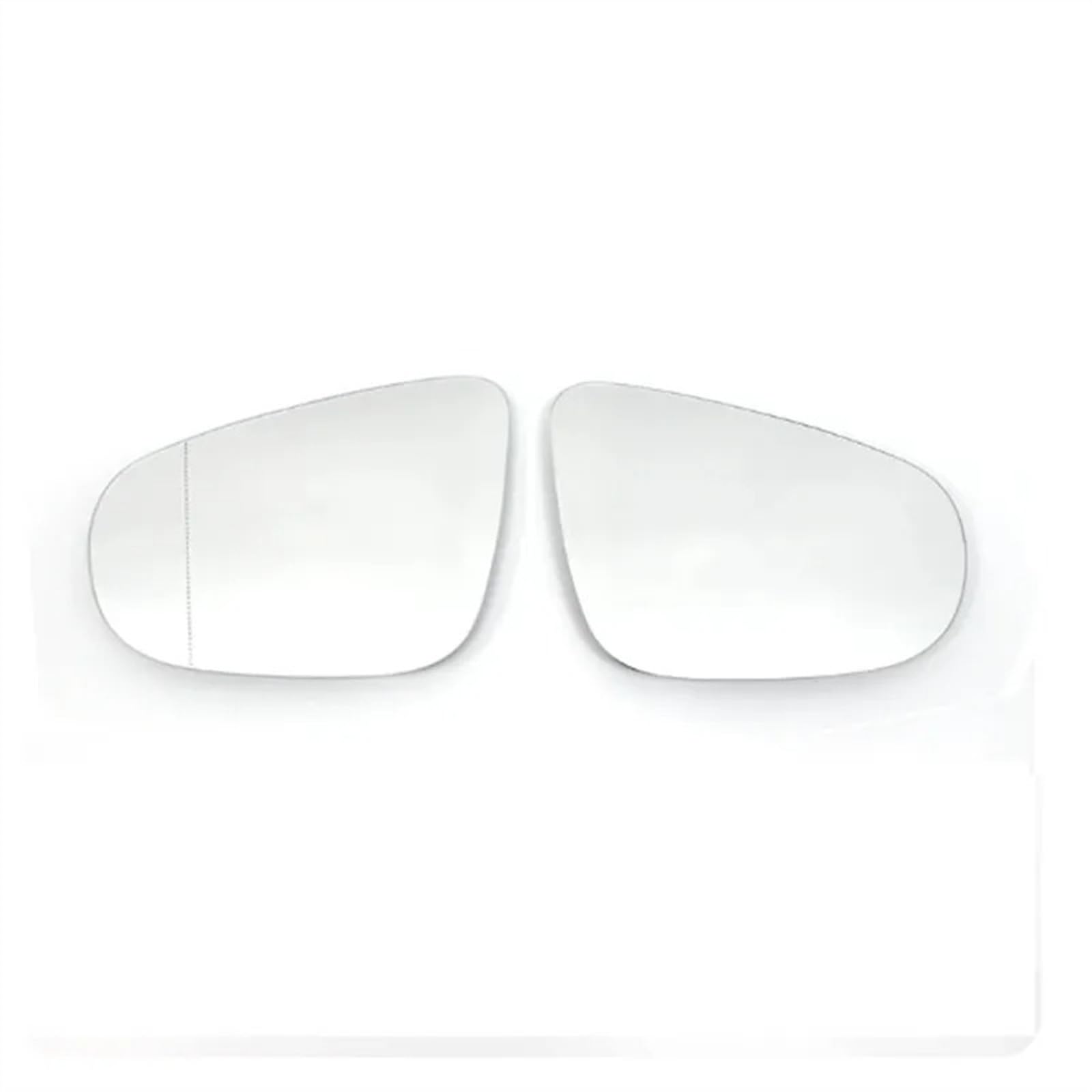 Spiegelglas Ersatz Für Vw Für Golf 5 Für Jetta MK5 Für EOS Für Kaninchen Für Passat B6 3C0857521 3C0857522 Beheizte Spiegel Glas Links & Rechts Weiß & Blau Außenspiegel Asphärisch(White a Pair) von ZCera