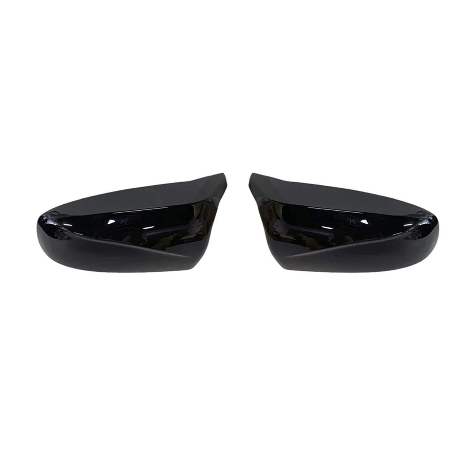 Spiegelkappen Außenspiegel Für X5 E70 Für X6 E71 2008-2013 Carbon Look Rück Seite Spiegel Abdeckung Caps Horn Form Auto Spiegelkappe(Bright black) von ZCera