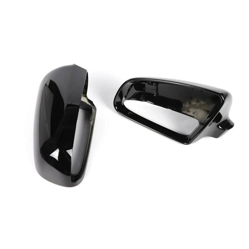 Spiegelkappen Für A3 S3 8P 2005-2008 A4 S4 B6 B7 8E 8H A6 S6 C6 4F Rückspiegel Seitenspiegel Abdeckkappe Kohlefasermuster Schwarz Rückspiegelkapp(1 pair black) von ZCera