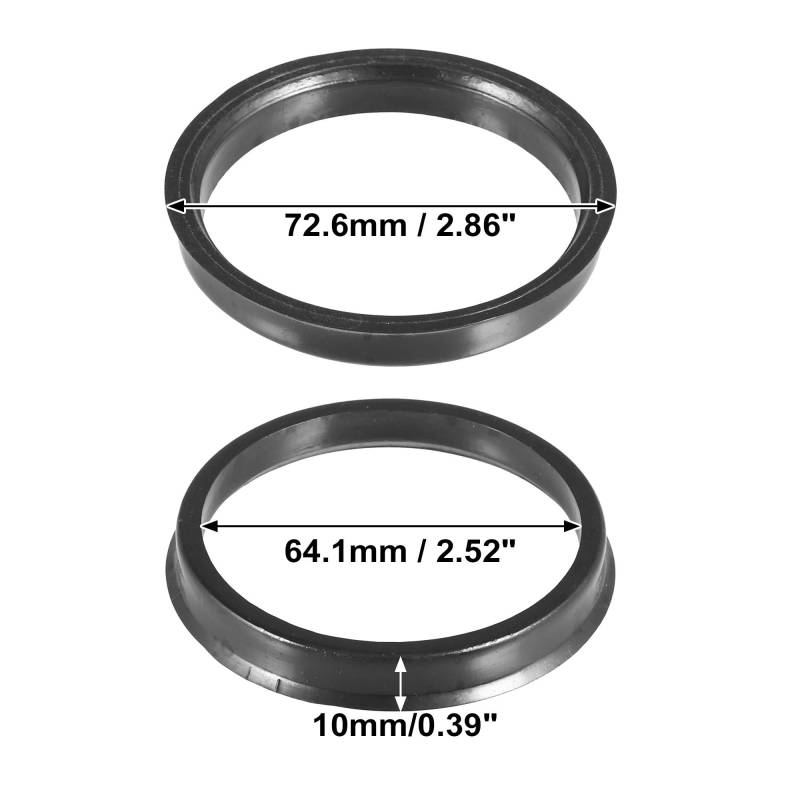 Spurverbreiterungen 2 Stücke Für Auto Rad Hub Centric Ringe Rad Bohrung Zentrum 67,1-54,1 67,1-56,1 67,1-60,1 67,1-63,4 67,1-66,1mm Auto Spurverbreiterung(72.6mm to 64.1mm) von ZCera