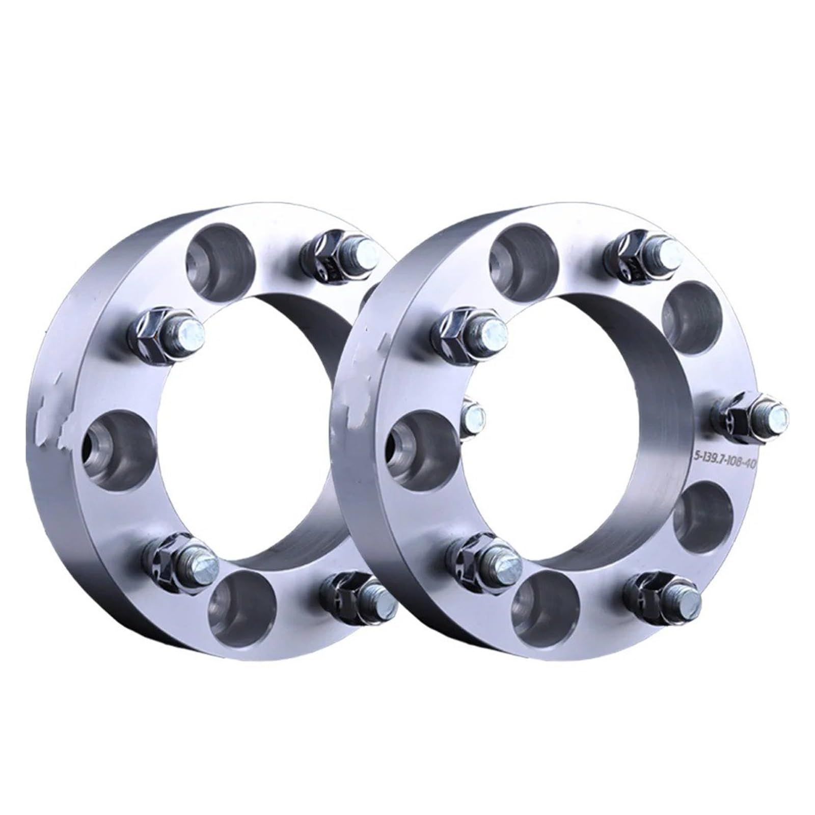 Spurverbreiterungen Für Suzuki Für Jimny Für Sierra 2 Stücke PCD 5x139,7 CB 108mm Aluminium Legierung Hubcentric Rad Spacer Adapter Auto Spurverbreiterung(2 Silver 50mm) von ZCera