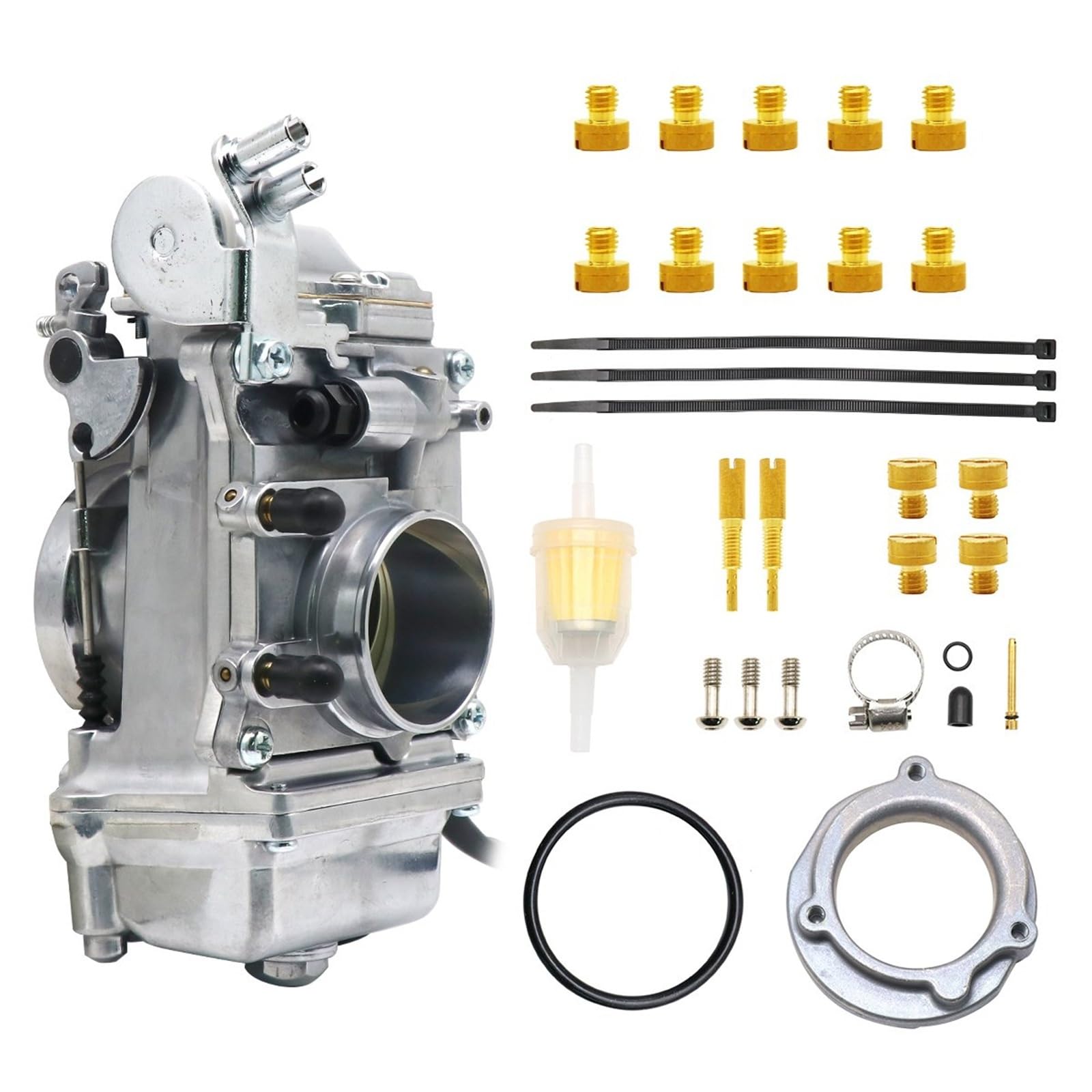 Vergaser Motorrad Schiebevergaser für HSR42 für HSR45 für HSR48 Easy Kit für TM42 für TM45-2K TM48 Heavy Duty Vergaser(45 with Jet) von ZCera