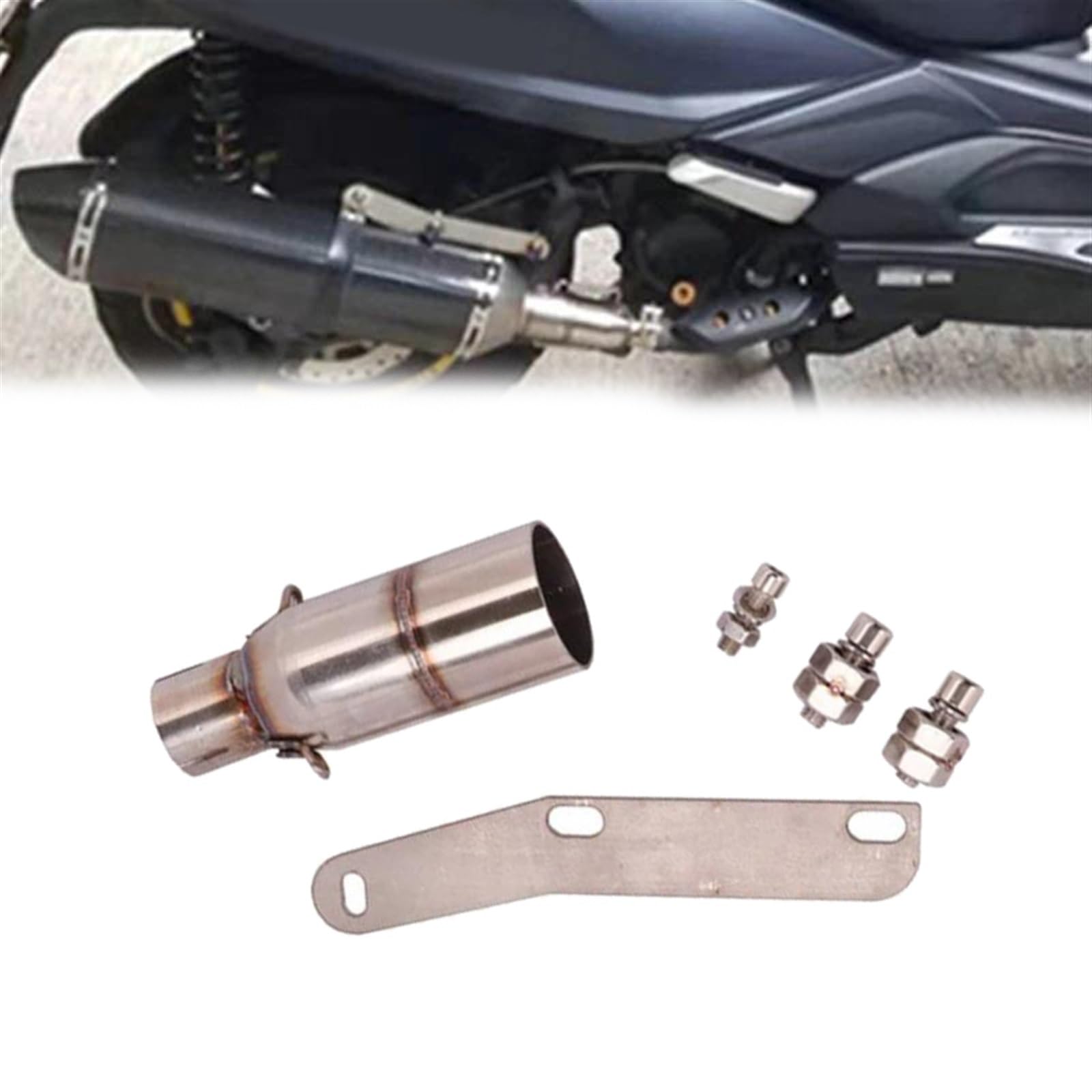 Aufsteckbares 51-mm-Motorrad-Auspuffsystem Escape Modified Middle Link Pipe Connect Schalldämpfer Für KYMCO DownTown350i Motorradauspuff von ZDJKI