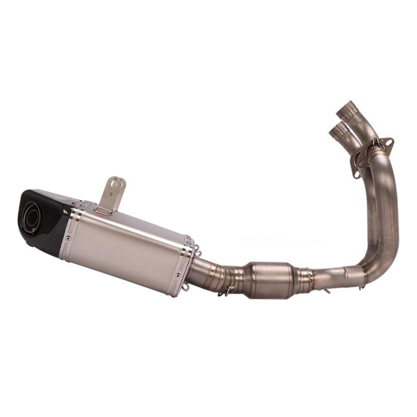 Motorrad-Auspuff Aus Titanlegierung, Escape Moto Front Link Pipe Schalldämpfer, Komplettsystem Für K&awasaki Für Ninja650 Z650 Z 650 2017 2018 2019 2020 2021 2022 Motorradauspuff von ZDJKI