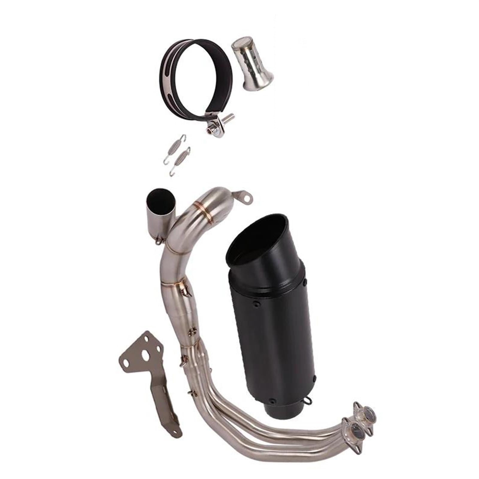 Motorradauspuff Komplettsystem Escape Front Link Pipe Motocross Mit DB-Killer Für Y&amaha FZ07 FZ 07 2014 2015 2016 2017 2018 2019 2020 2021 Motorradauspuff von ZDJKI