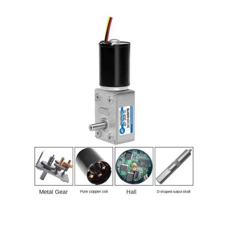 JGY-2838 Brushless worm gear DC deceleration electronic starter 12v24v adjustable forward and reverse rotating electronic starter ZDVHOMCB(12V 13RPM) von ZDVHOMCB