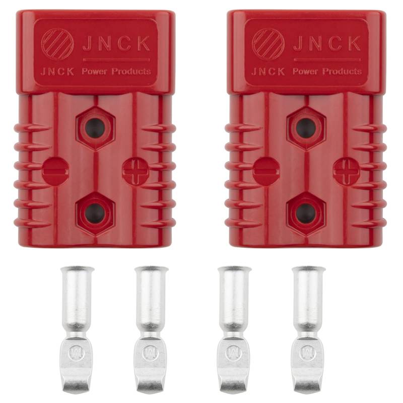 ZEALfix Anderson-Steckverbinder, 175 A, 600 V, roter Stecker, Kabelanschluss, Batterieanschluss, Schnellverbindung, 2 Stück von ZEALfix