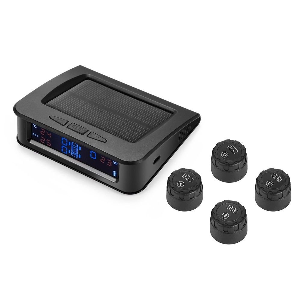 ZEEPIN Universal Solar Power TPMS Drahtloses TPMS Reifendruckkontrollsystem mit 4 externen Sensoren von ZEEPIN