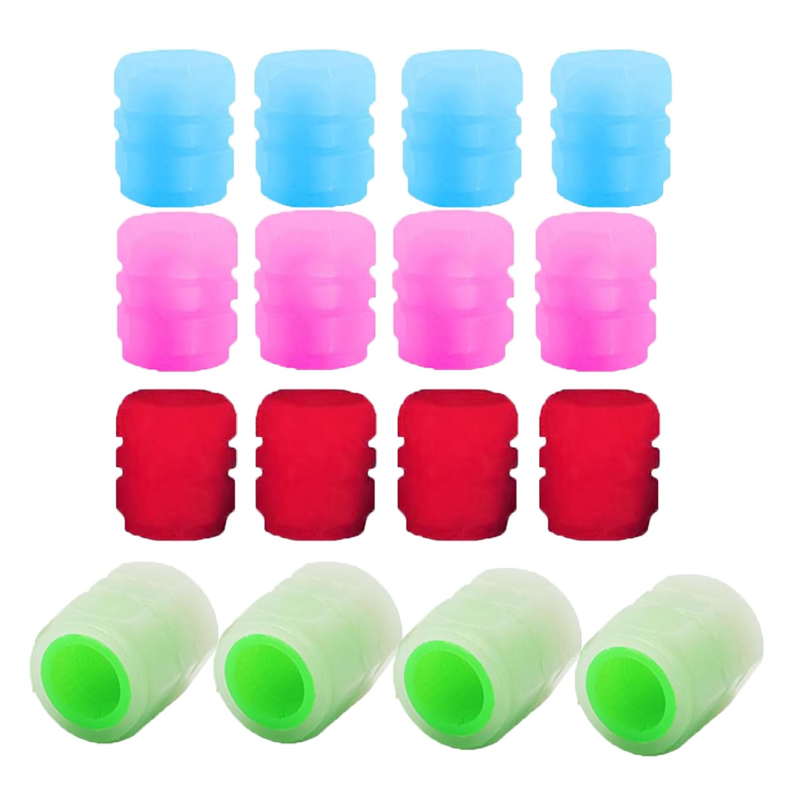 Fluorescent Tire Valve Caps, Universal Fluorescent Car Tire Valve Caps, Glow in The Dark Tire Valve Caps, Tire Valve Caps Light Up, Fluorescent Car Tire Valve Caps Accessories von ZEID