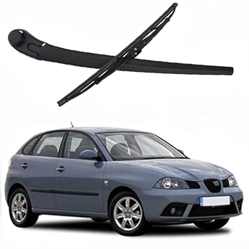 ZELLYA Wischerarm Hinten Scheibenwischer Wischer Set, für Seat Ibiza 6L 6J 2002-2012 Scheibenwischerarm Blatt Austausch Kunststoff Schwarz von ZELLYA