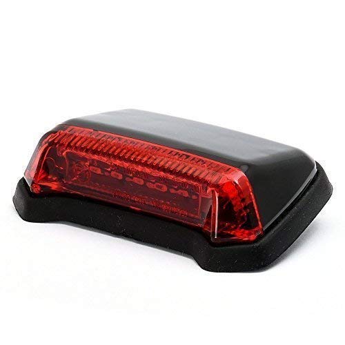 12V LED Super Flat Mini Rücklicht schwarz Taillight für Motorrad Harley Chopper Trike TÜV Zugelassen von ZEMEX