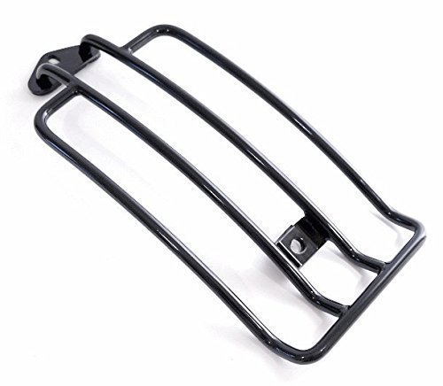 Gepäckträger schwarz Luggage Rack für Harley-Davidson Dyna Street Bob FXDB Wide Glide Black Motorrad von ZEMEX