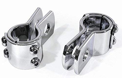 Motorrad Sturzbügel Klemme Schelle Halter Sturzbügelklemme 1-1/8 Zoll chrom (1 Stück) von ZEMEX