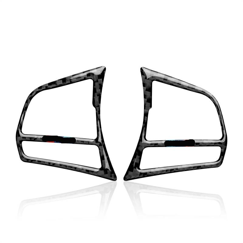 ZEMNLO Auto-Lenkrad-Aufkleber, Carbon-Faser-Verzierung, for BMW, for F30 F31 F32 F33 F34 F36 3GT 2012–2019, Zubehör Dekorationsaufkleber für Lenkradbezug(Style A) von ZEMNLO