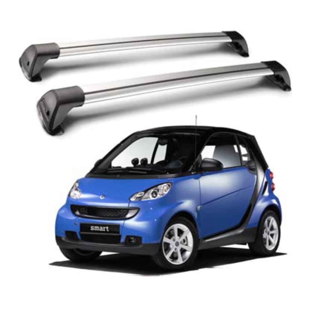 2 StüCk AutodachträGerstangen, FüR Smart 451 453 Fortwo Forfour Aluminium-GepäCkträGer FahrradträGer GeläNderträGer AußEn ReisezubehöR,451 fortwo von ZENCIX