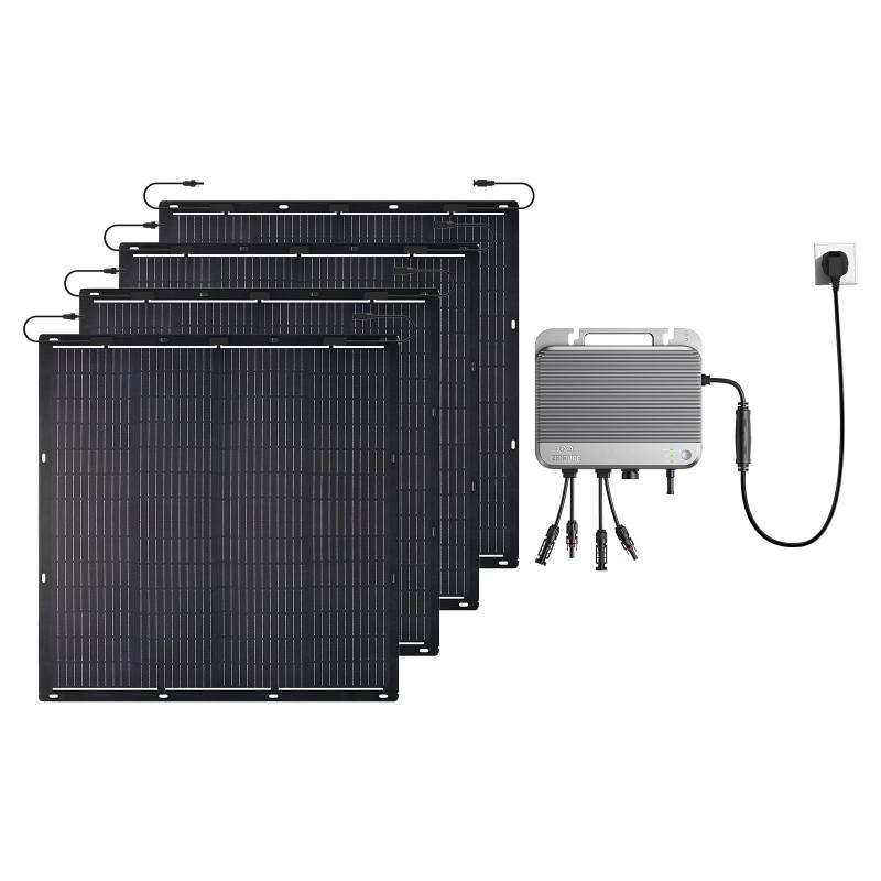 Zendure Balkonkraftwerk, Flexibles Solarpanel 920W, neuester SolarFlow800 800W Mikrowechselrichter, Geeignet für SolarFlow Balkonkraftwerk mit Speicher, IP67 von ZENDURE SuperCharged