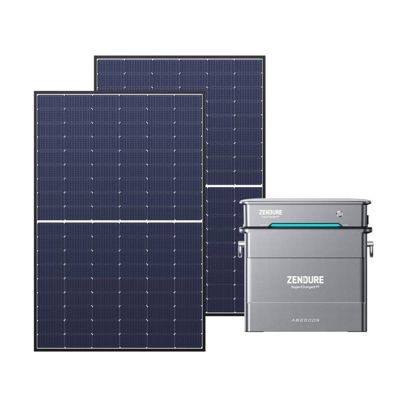 Zendure SolarFlow Balkonkraftwerk mit Speicher, Hyper 2000 mit 1800W Solar Eingang, 1200W AC-Laden, 1200W Ausgang, Eingebaute Mikrowechselrichter, TOU, AB2000S 1920Wh, 860W bifacial Solarpanel von ZENDURE SuperCharged