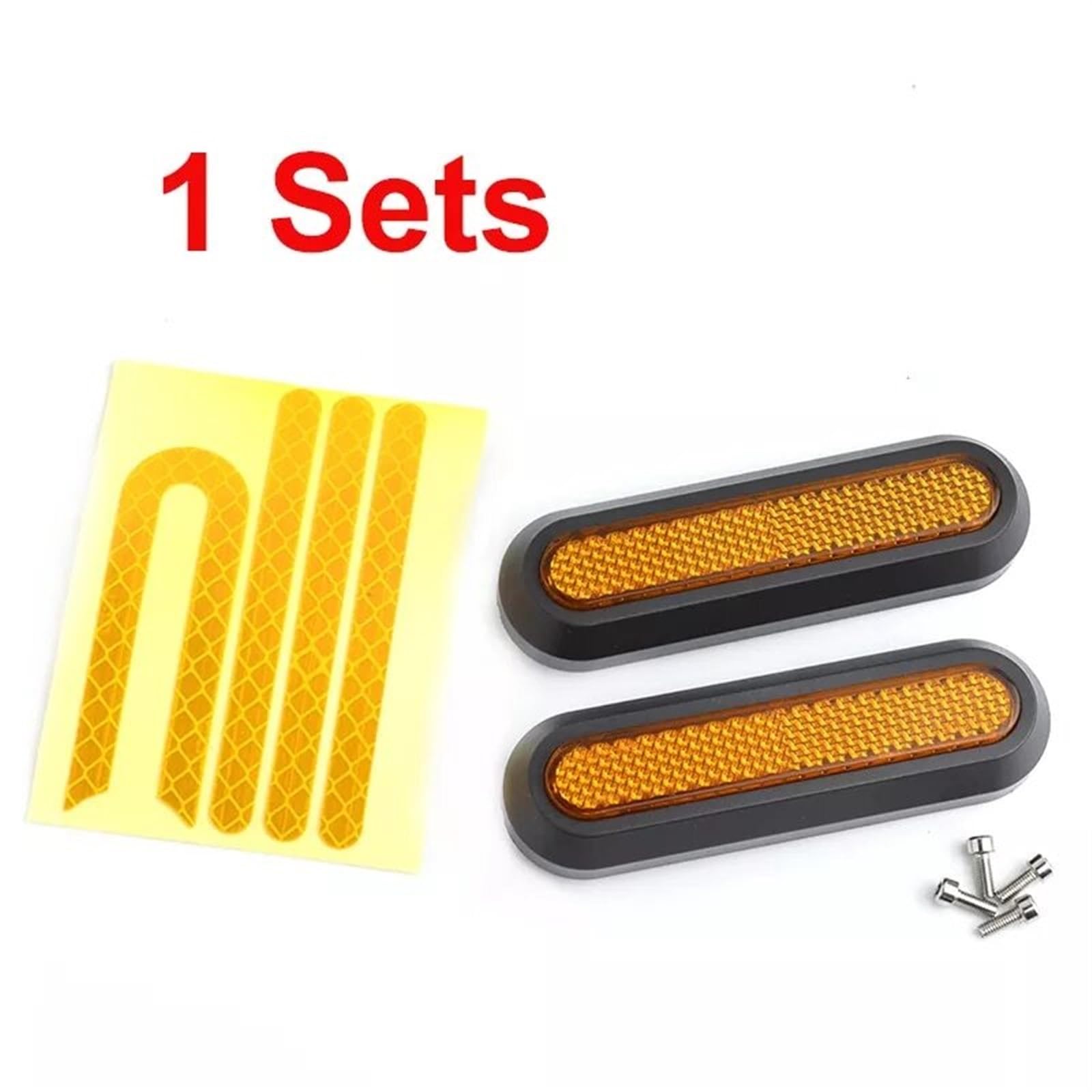 ZEPHYX Radabdeckung Schutzschale, for Xiaomi, Elektroroller Pro 2/1s/M365 MI 3 Sicherheitsreflektierende Teile vorn und hinten Reflektorstreifen(1 Sets Yellow) von ZEPHYX