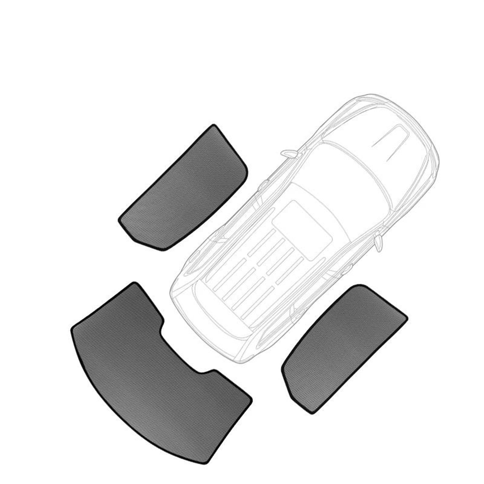 Sonnenblende Für Suzuki Für Jimny 2012-2018 Auto-Sonnenschutzschild Frontscheibenrahmen Vorhangnetz Baby-Rückseiten-Sonnenschutzvisier Autovorhänge(3Pcs Rear) von ZERMEA