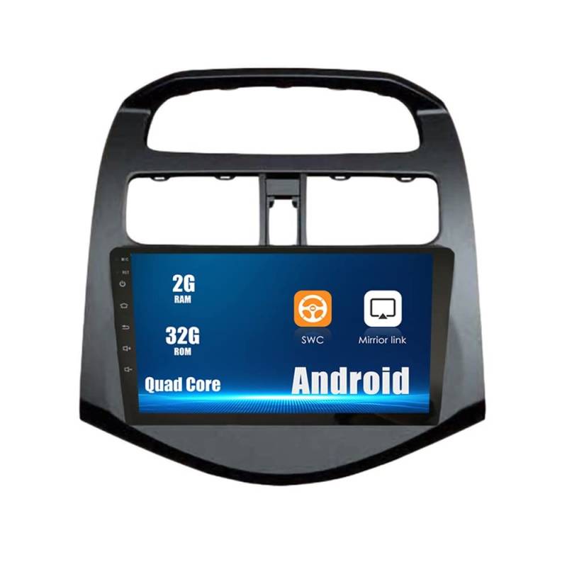 ZERTRAN Android 10 Autoradio Autonavigation Stereo Multimedia Player GPS Radio 2.5D Touchscreen fürChevrolet Spark 2010-2014 von ZERTRAN