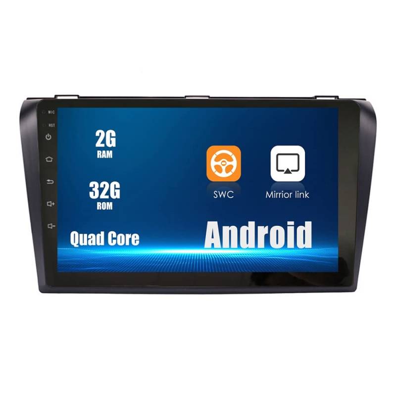 ZERTRAN Android 10 Autoradio Autonavigation Stereo Multimedia Player GPS Radio 2.5D Touchscreen fürMazda 3 2004-2010 von ZERTRAN