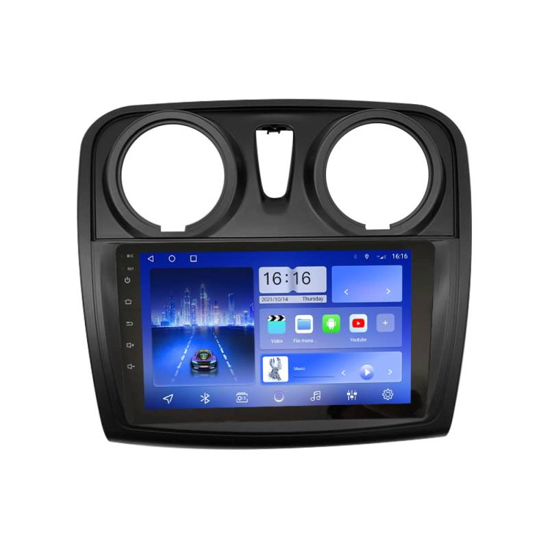 ZERTRAN Android 10 Autoradio Autonavigation Stereo Multimedia Player GPS Radio 2.5D Touchscreen fürRenault Dacia sandero 2012-2017 von ZERTRAN