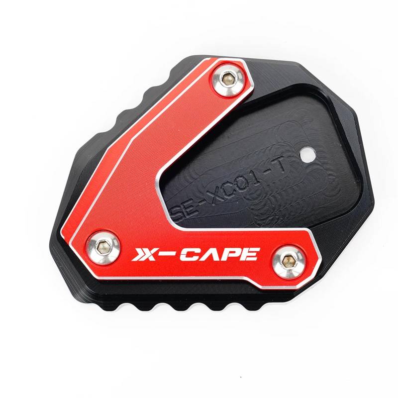 ZESIDIMO Für Moto Morini XCape X Cape X-Cape 650 650X 2022 2023 Motorradzubehör Aluminium Halterung Seitenständer Extension Platte (Rot) von ZESIDIMO