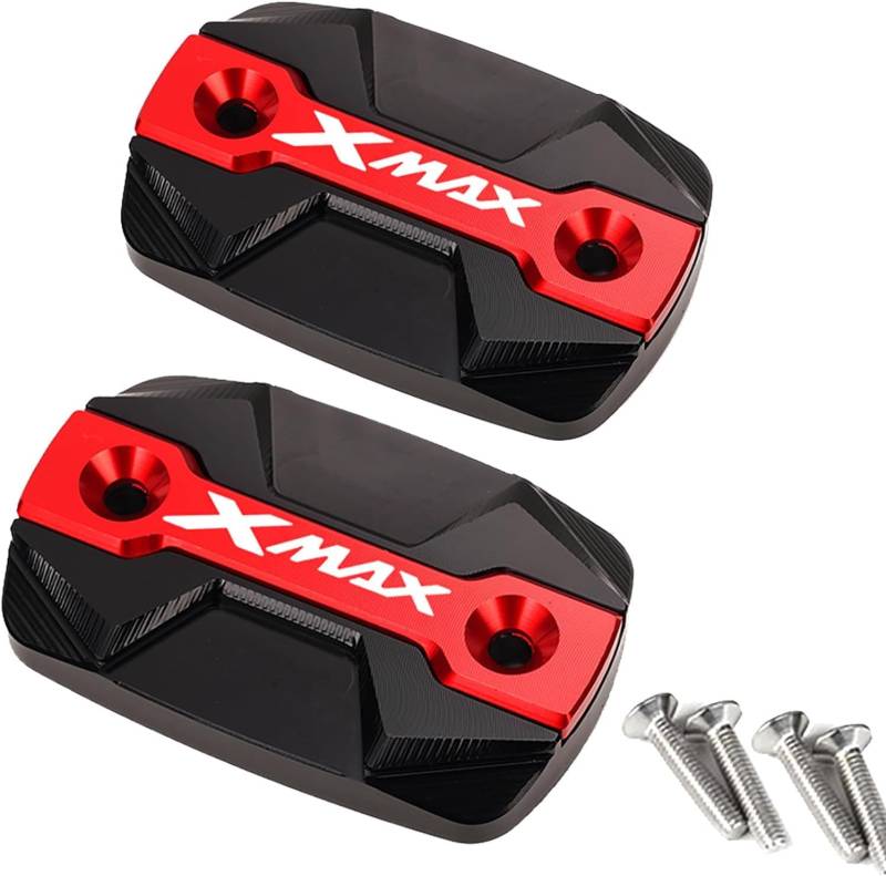 ZESIDIMO Motorrad Bremsflüssigkeitsbehälter Ölbehälterdeckel Zubehör für Yamaha XMAX 125 250 300 X-MAX XMAX250 XMAX300 XMAX125 2018-2024 (Rot) von ZESIDIMO