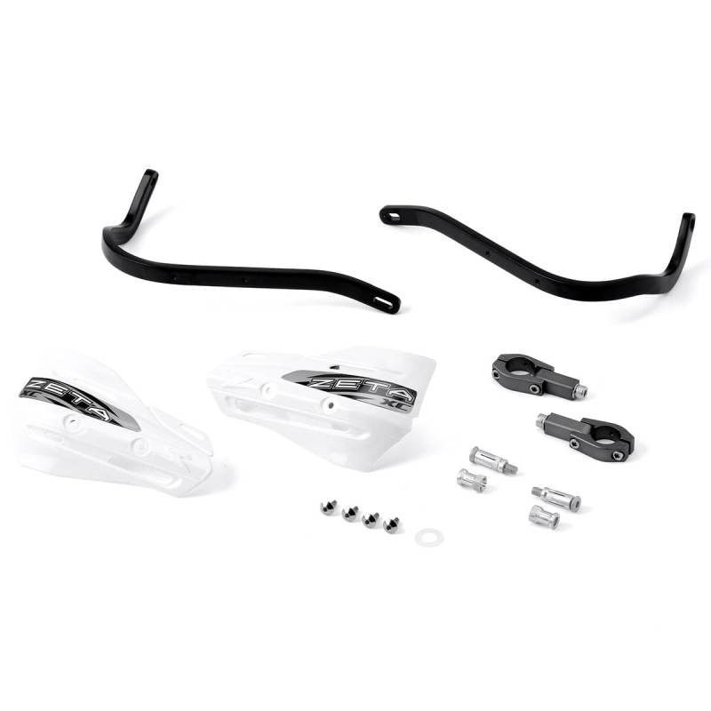 ZETA ARMOR HANDGUARD XC Kit For 28.6mm Handle Bar Black/White ZE72-5010 aluminum protection lightweight touring enduro adventure bike von ZETA RACING