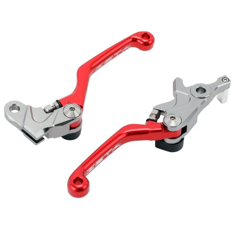 Zeta Racing CRF300L Pivot Lever Set 3Finger Red ZE44-5013 foldable aluminum lightweight durable motocross enduro von ZETA RACING