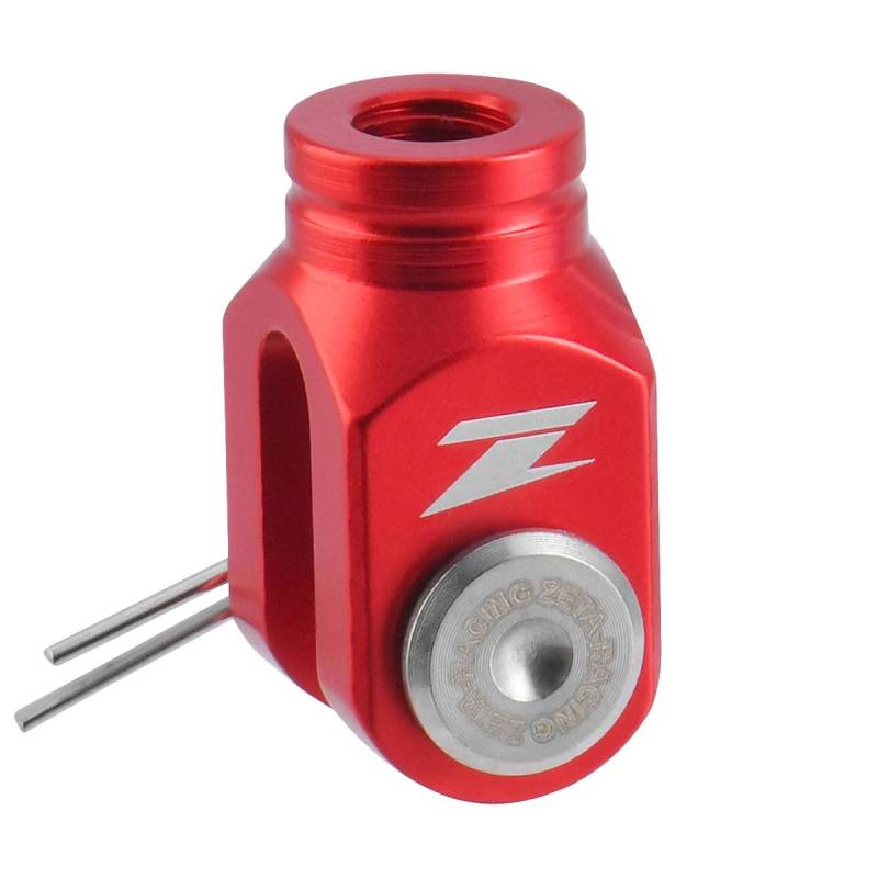 Zeta Racing TRAIL125, CRF300L/RALLY, XR650R Rear Brake Clevis light weight durable aluminum ZE89-5045 ZETA Bremsschlüssel CR80/85 96-07, TRX400EX 450R, eloxiertes Aluminium, Rot von ZETA RACING