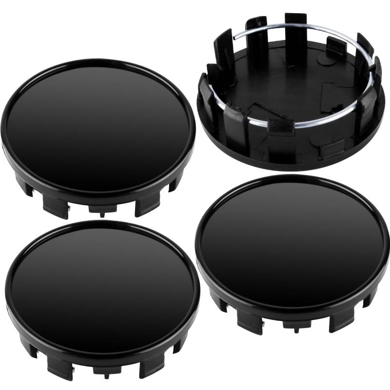 4 Stück Radnabenabdeckkappen, Außen 54mm (2.13in) Innen 52mm (2.05in), Schwarz ABS Auto Radnabenabdeckkappen ersetzen Snap-in für Autos Felgen Center Hub Cover Caps von ZEVOFIUR