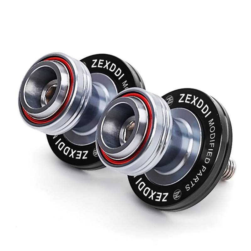 ZEXDDI Motorrad 8 mm CNC Schwinge Spools Ständer Universalschrauben passend für Z900 Z650 Ninja 650 400 500 V650/S/A VStrom 650 GSXS750 GSXR 750 600 1000 CBR 1000RR 600RR Sliders Schwingenspool (Rot) von ZEXDDI